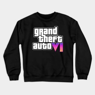 GTA 6 Text Logo Basic Crewneck Sweatshirt